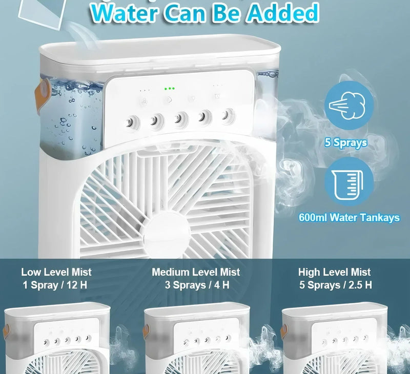 Ventilador Portátil 3 em 1 - Conforto e Frescor Onde Você Estiver! ????